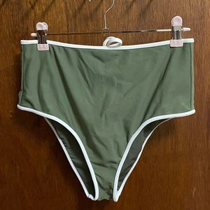 Aerie High-Waisted Olive Green Bikini Bottom